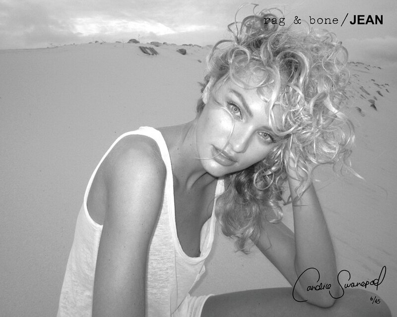 Candice Swanepoel in desert