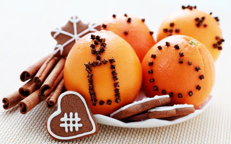 Candied Oranges and Cookies