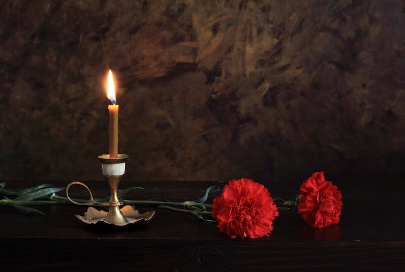 Candle and Carnations