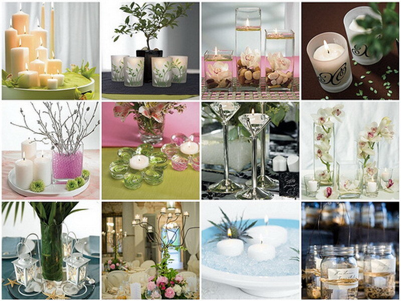 Candle and floral centerpiece ideas