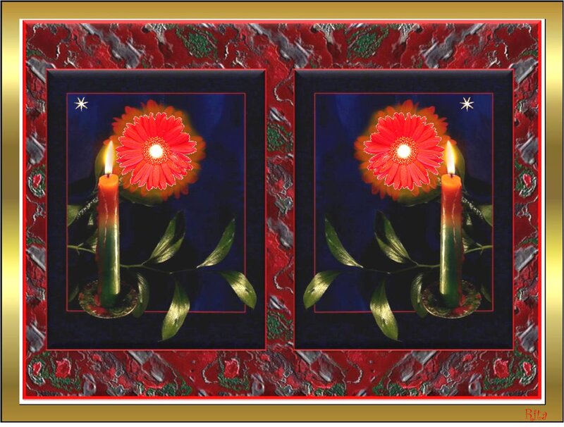 Candle and Flower