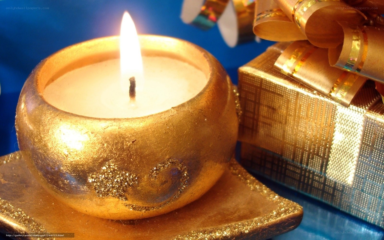 candle and gift box