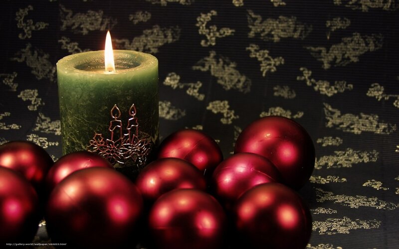 candle and ornaments