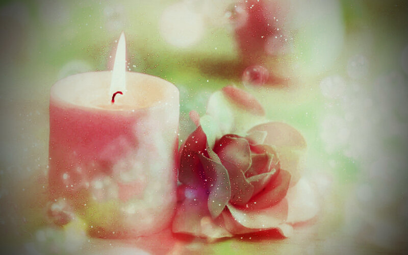 Candle and Rose