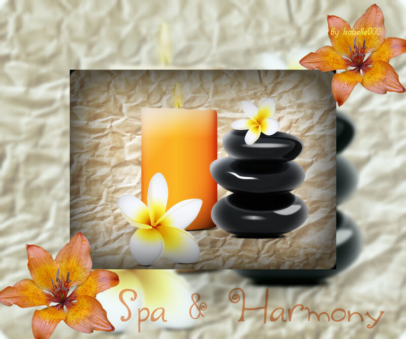Candle and Spa Stones — Orange