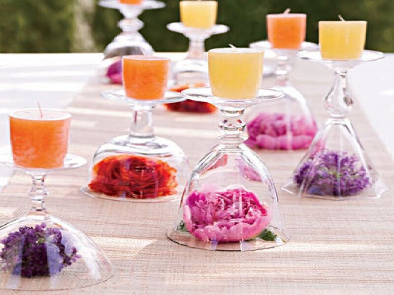 Candle Centerpieces — Pink