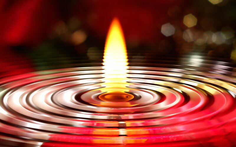 Candle flame ripples
