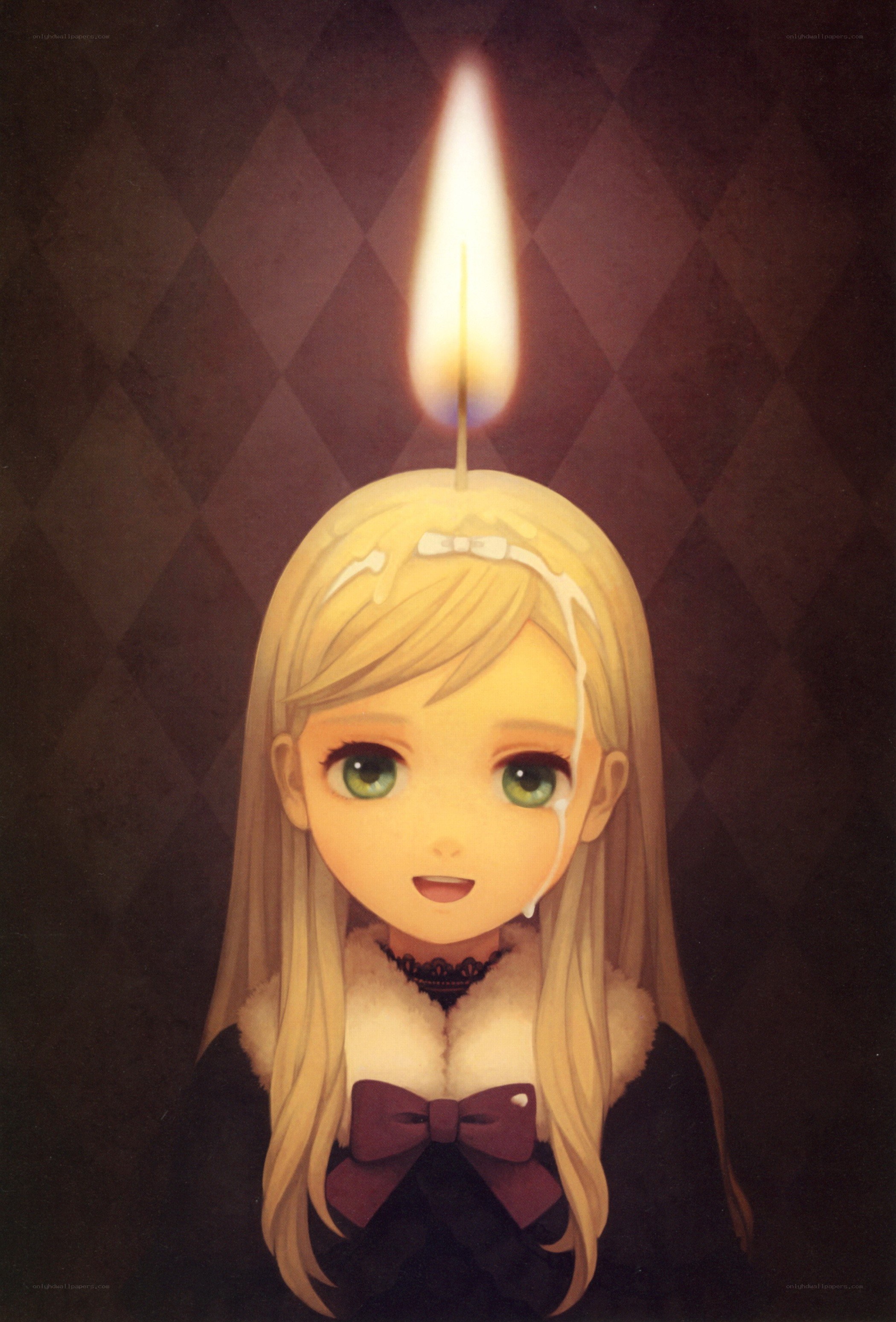 candle girl portrait