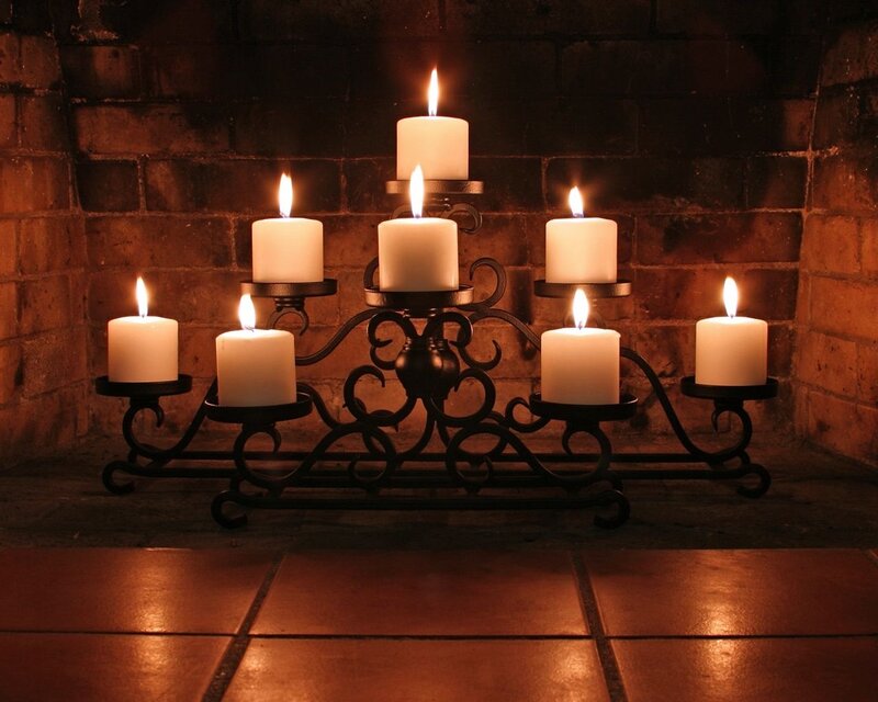Candle Holder with Candles