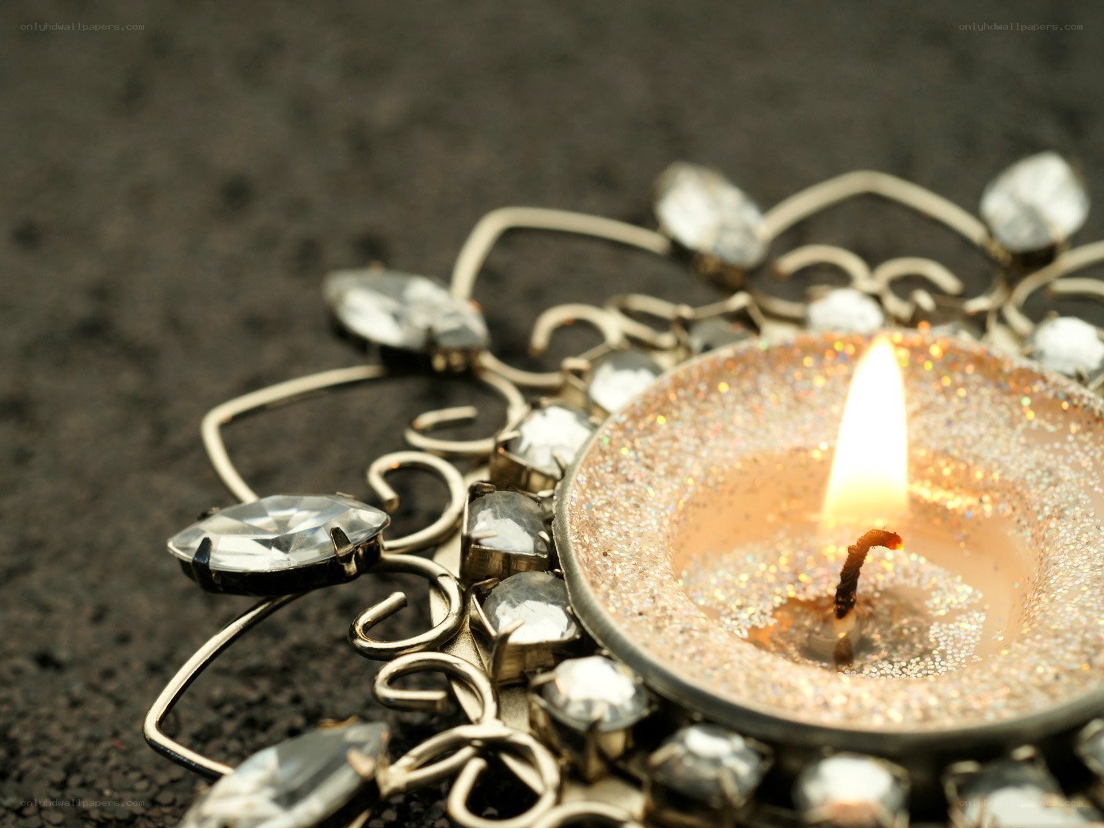 Candle in a decorative holder