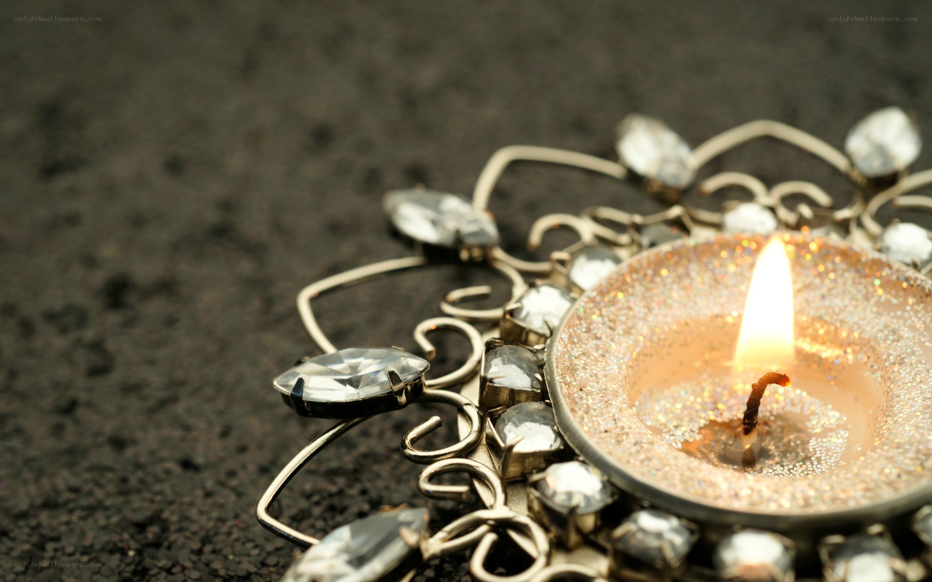 Candle in a decorative holder