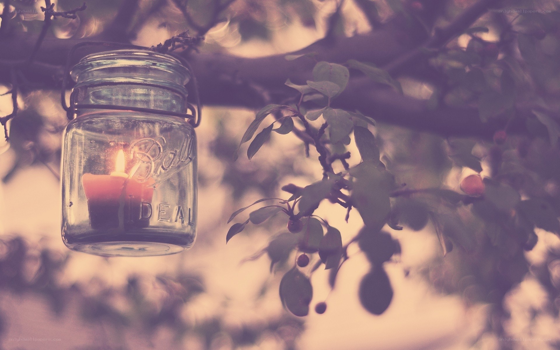 Candle in a mason jar
