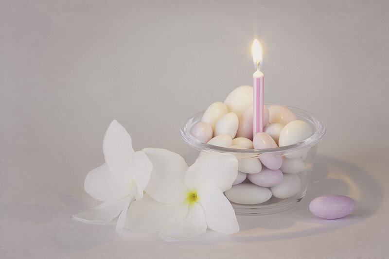 Candle in Candy Bowl