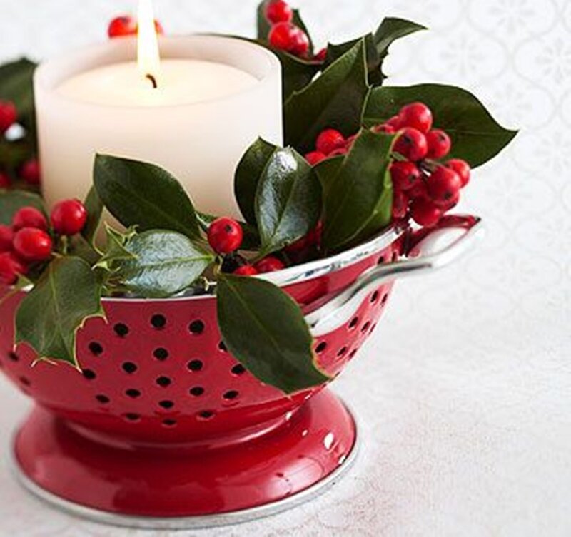 Candle in Colander