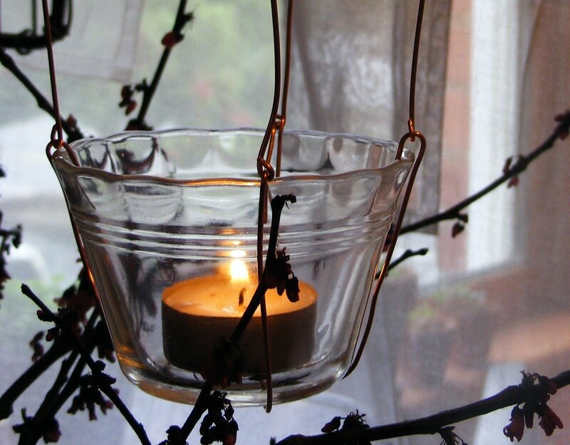 Candle in Glass Holder — Clear