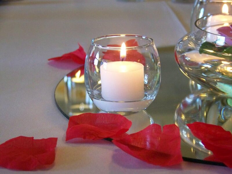 Candle in Glass Holder — White