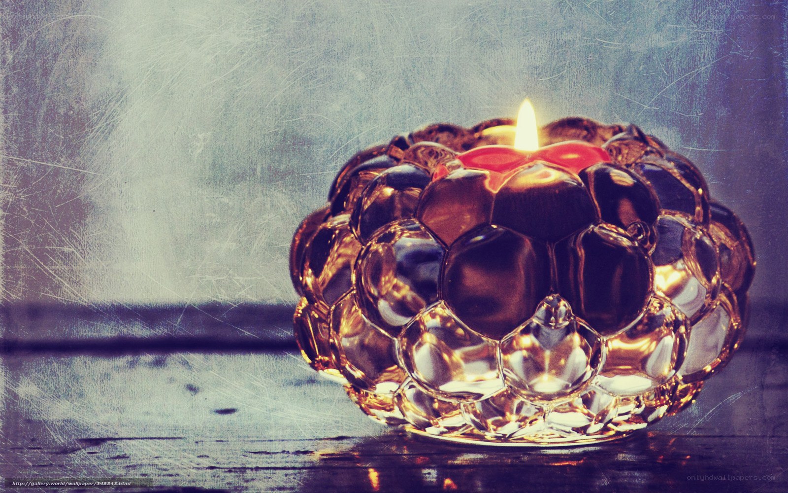 Candle in glass holder