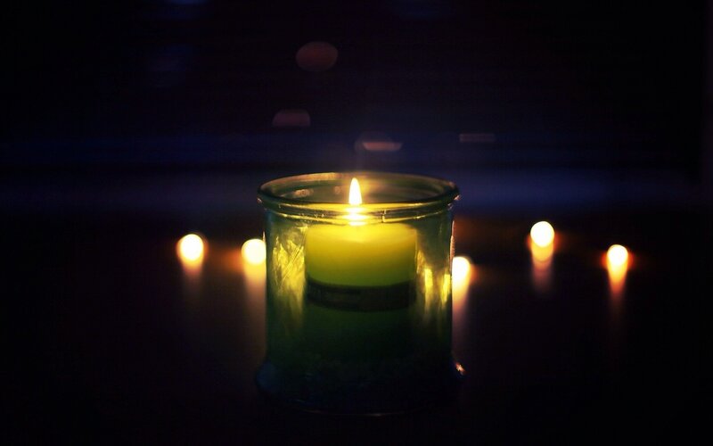 Candle in Glass Jar — Yellow