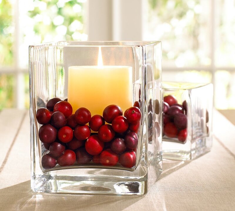 Candle in Glass Vase