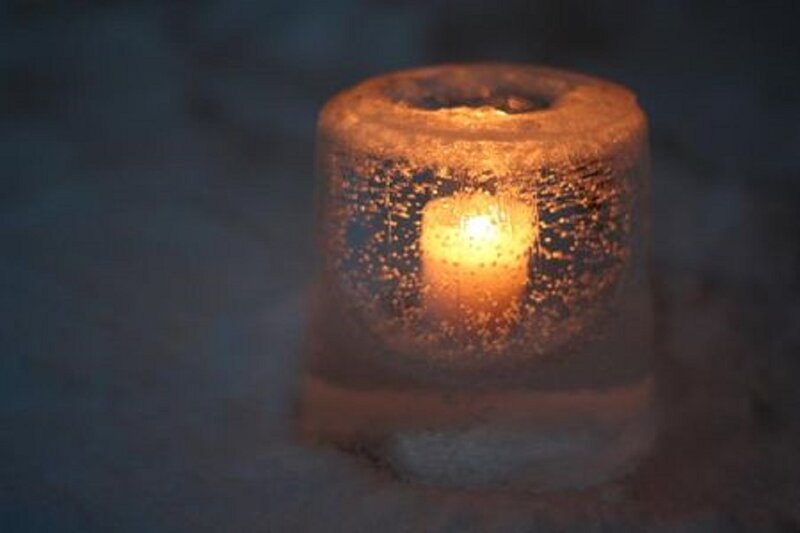 Candle in Ice Block
