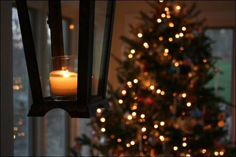 Candle in Lantern — Brown