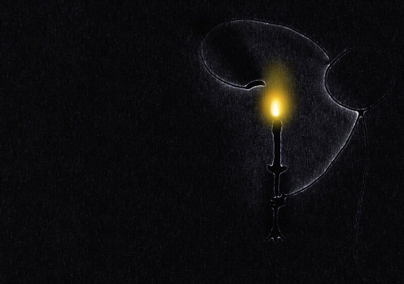 Candle in the dark