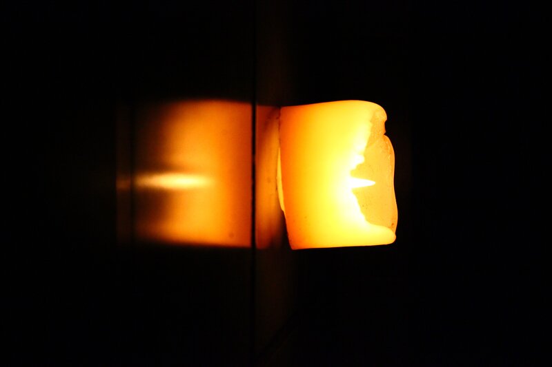 Candle in the dark