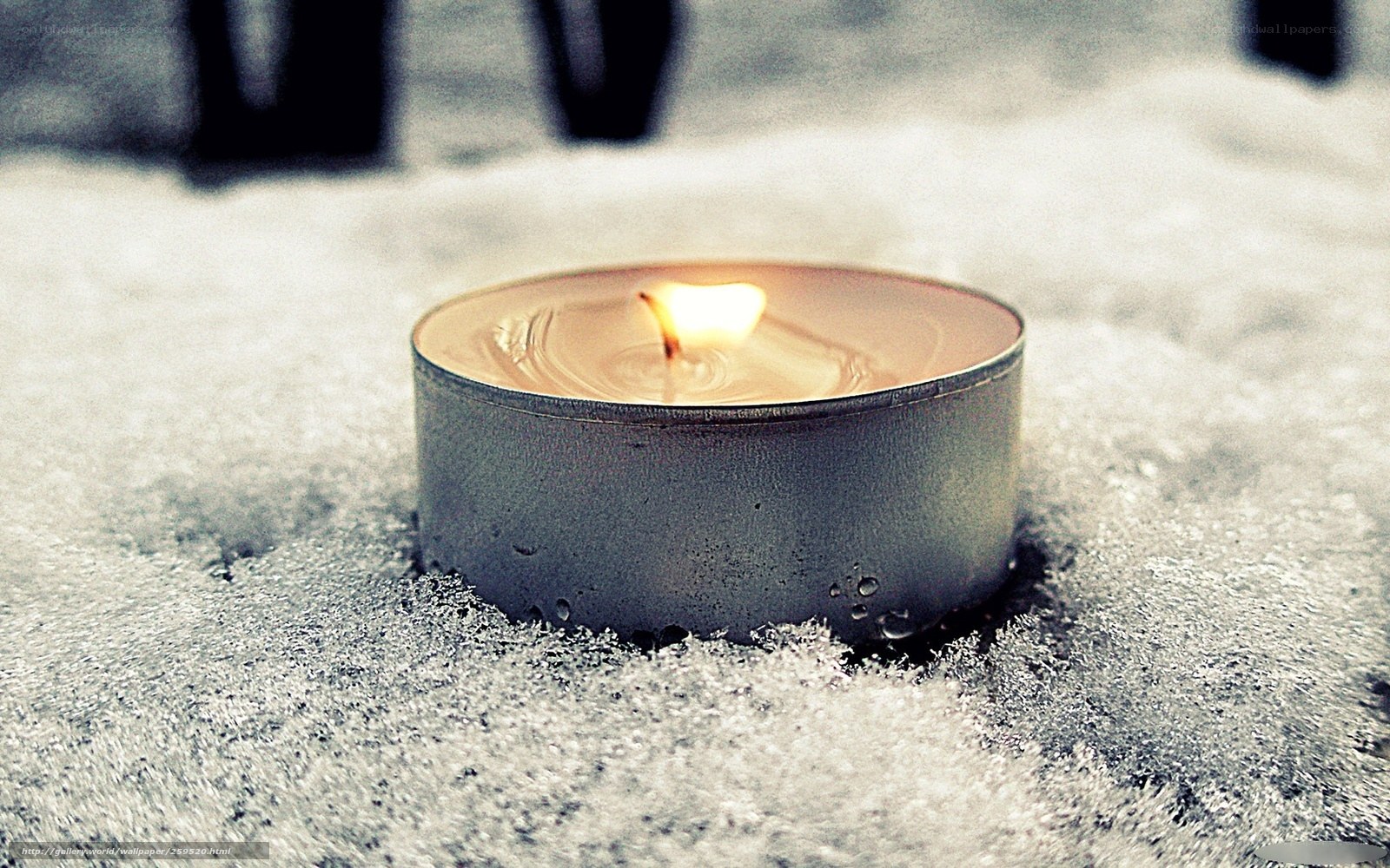 candle in the snow