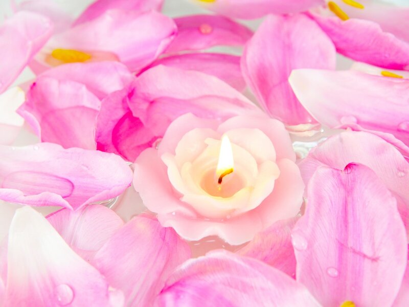 Candle in Water — Pink, Serene