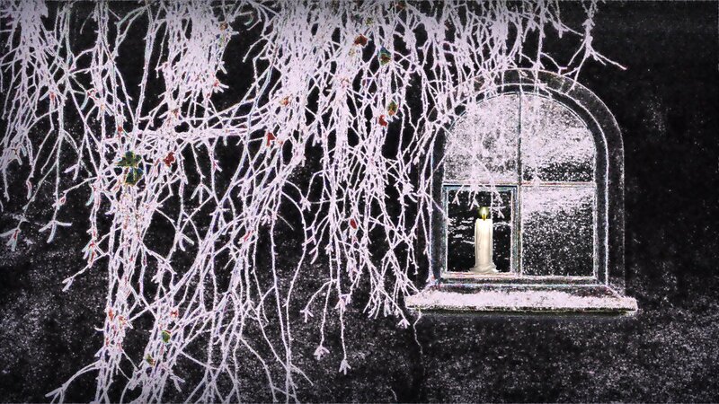 Candle in Winter Window