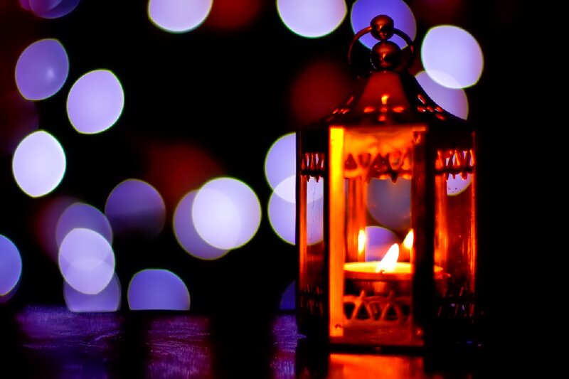 Candle Lantern at Night