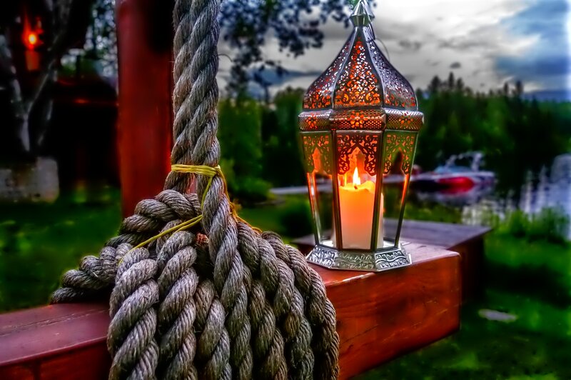 Candle Lantern on Dock
