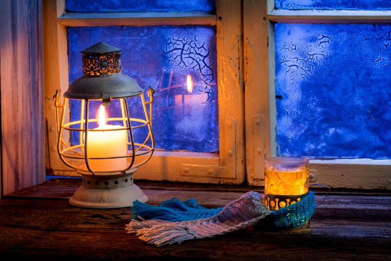 Candle Lantern on Windowsill
