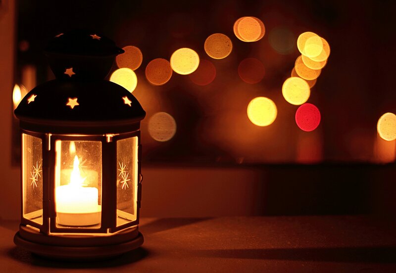 Candle Lantern with Stars
