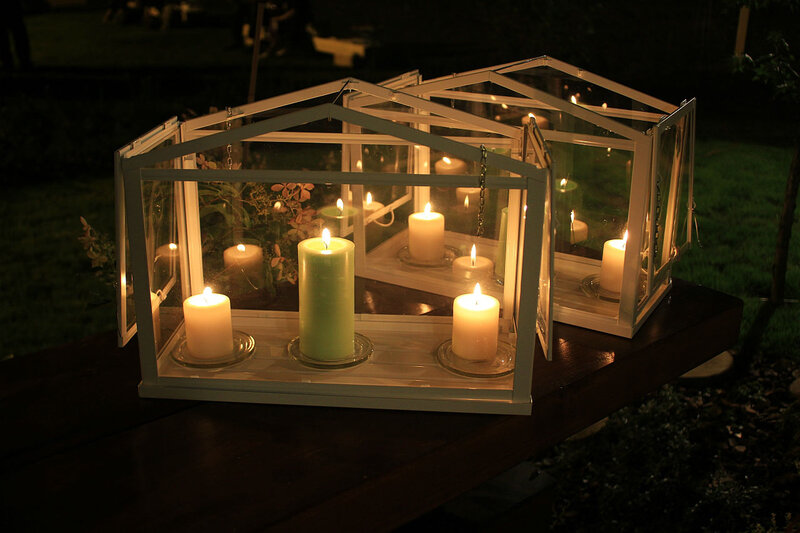 Candle Lanterns on Table