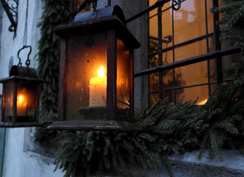 Candle Lanterns on Window