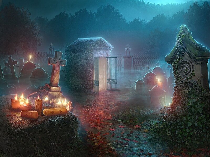 Candle-lit Graveyard
