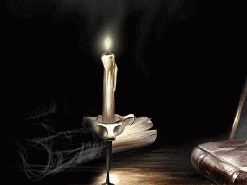 Candle on Book