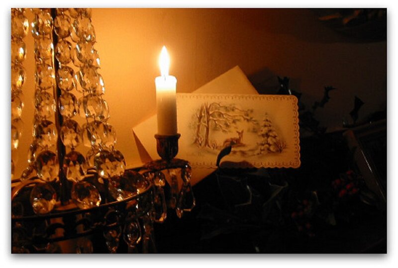 Candle on Chandelier