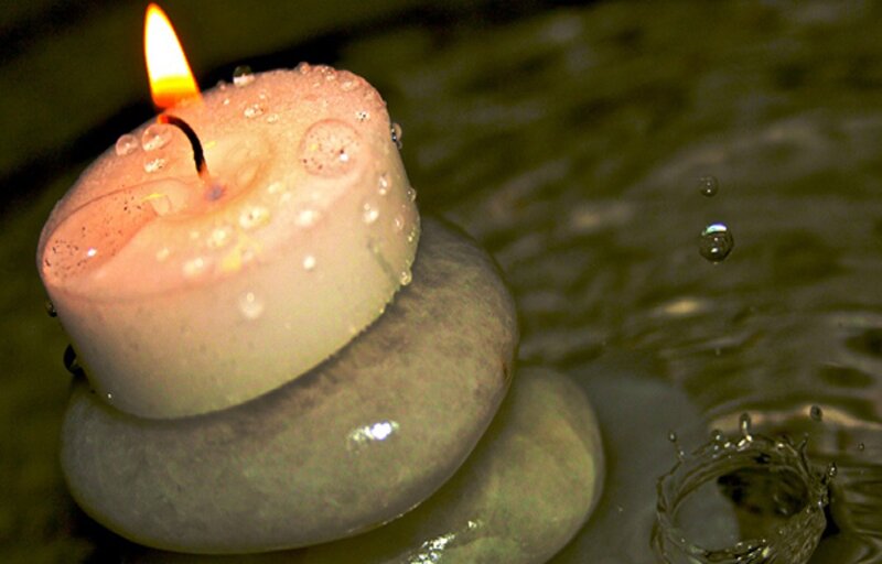 Candle on Wet Stones