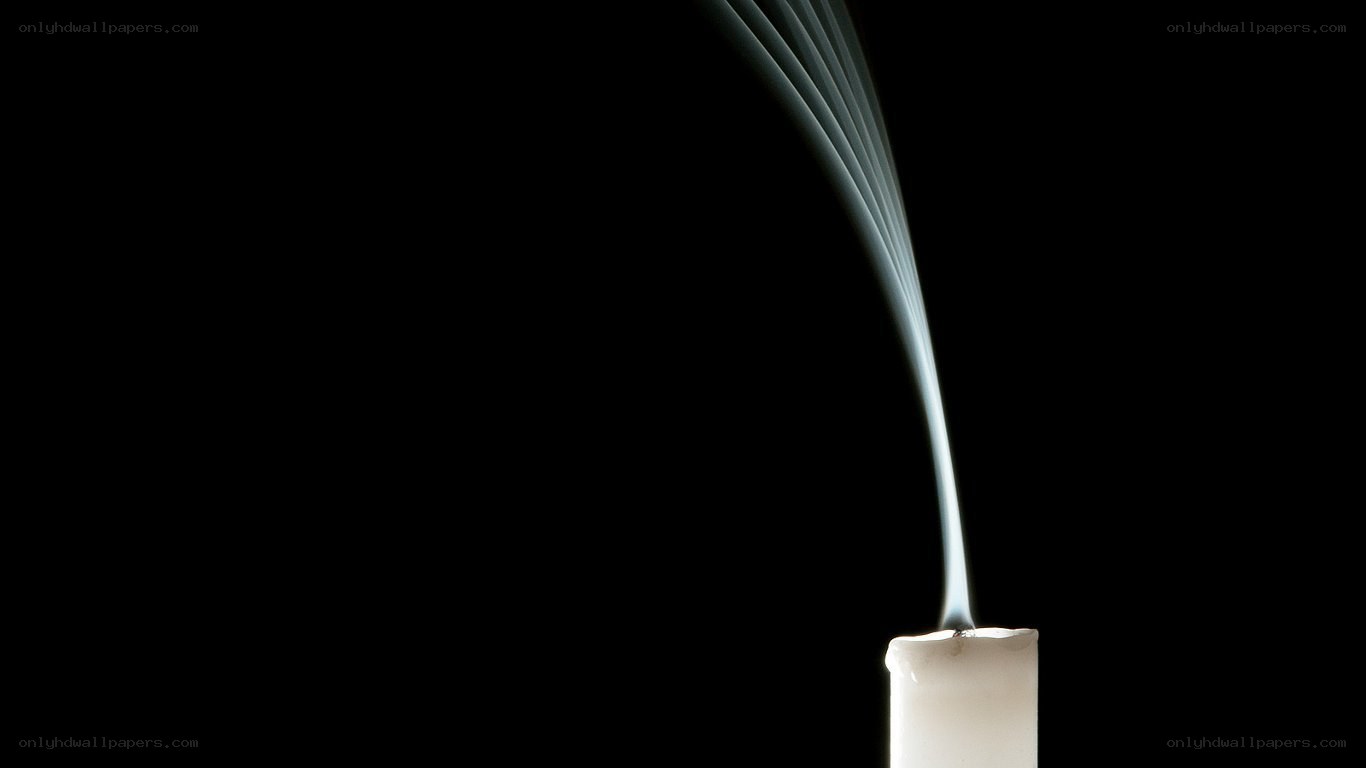 candle smoke against black