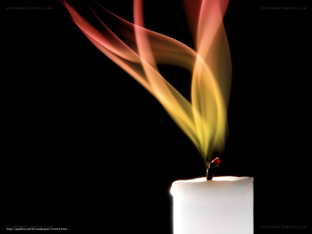 Candle smoke against black