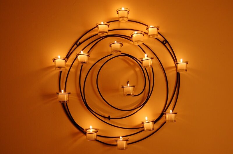 candle spiral wall art