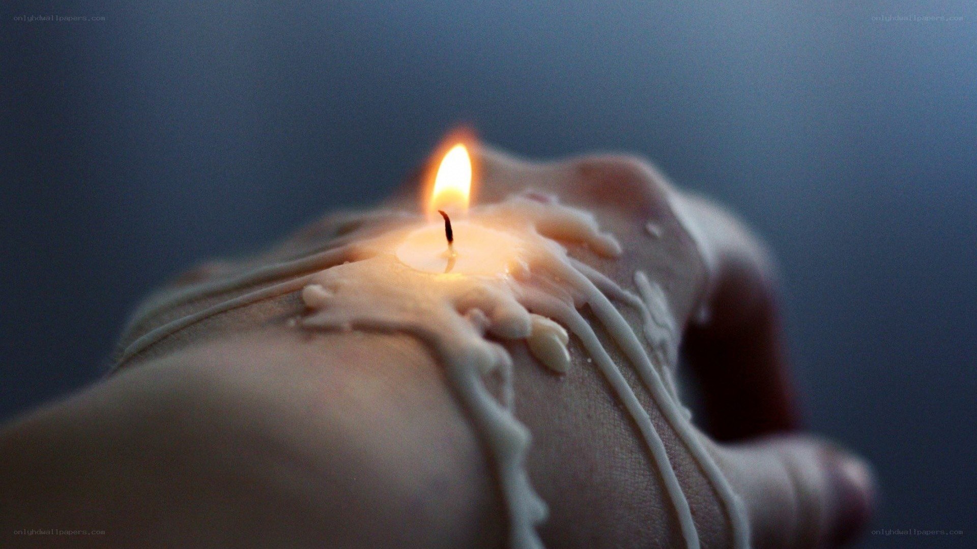 candle wax on hand