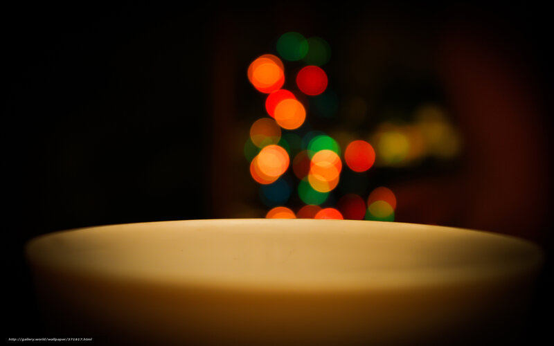 Candle with bokeh lights