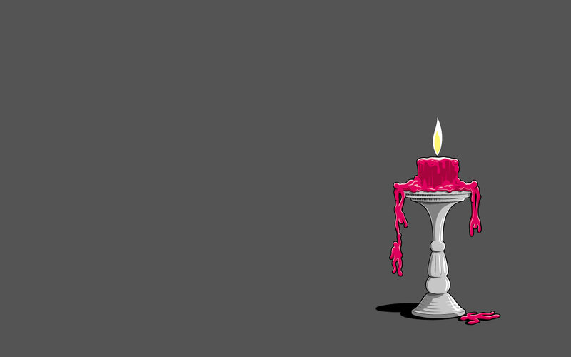 candle with dripping wax