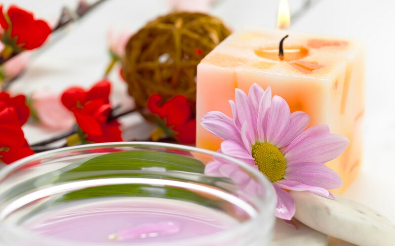 Candle with Flower