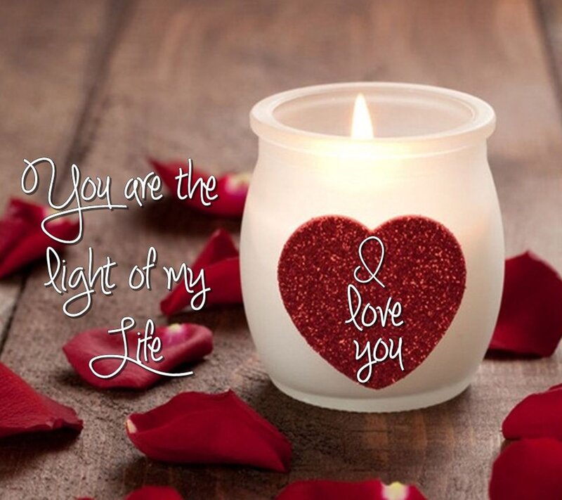 Candle with Heart Design