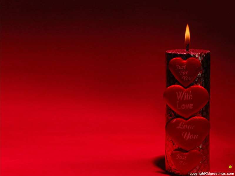 candle with heart messages