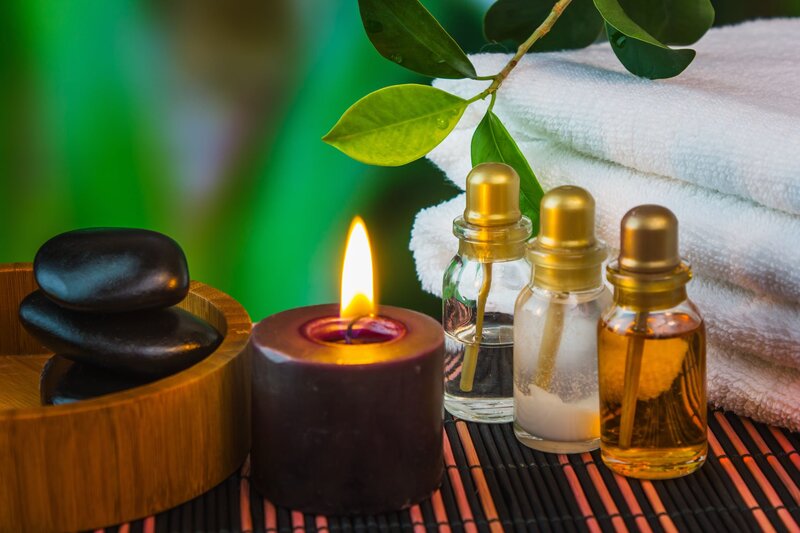 Candle with Massage Oils